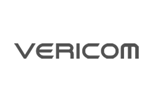 Vericom logo in a modern, bold font.
